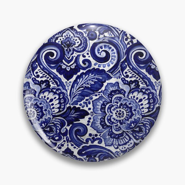 Item preview, Classic Blue and White Floral Azulejo Tile designed and sold by Piotrek0001.