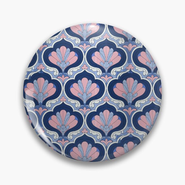 Item preview, Pastel Pink and Blue Vintage Floral Tile designed and sold by Piotrek0001.
