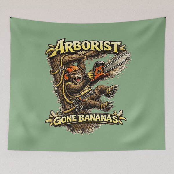 Item preview, Crazy Monkey Arborist Chainsaw Design designed and sold by Meandmyshop.