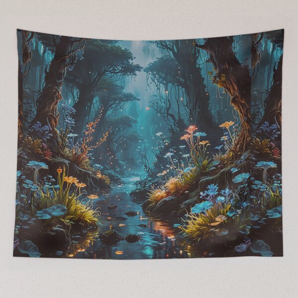 Artikelvorschau, Wandbild „Verzauberter Wald“, Magischer Waldmotiv-Druck, Märchenhafte Fantasy-Dekoration entworfen und verkauft von BeautifulVirtues.