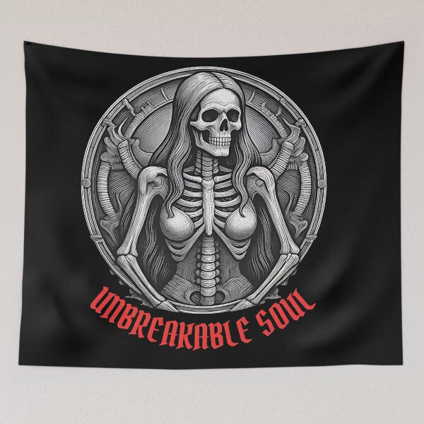 Item preview, Unbreakable Soul Gothic Skeleton Lady Motivation designed and sold by DarkOriginArts.