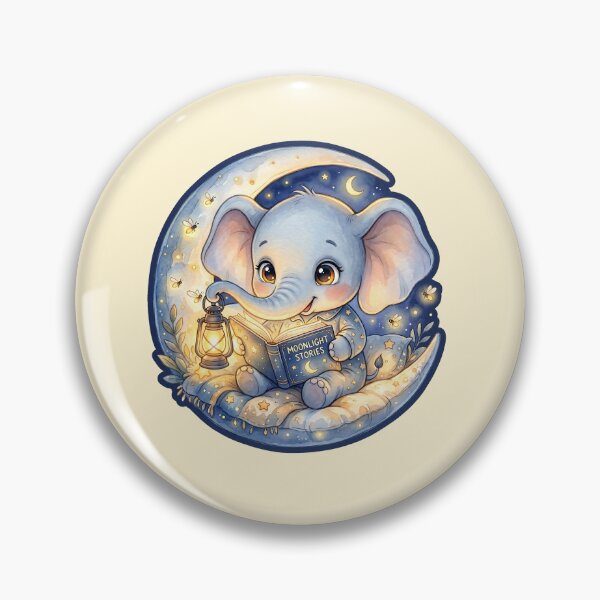 Item preview, Moonlight Stories Baby Elephant Dreamscape designed and sold by MythicCotton.