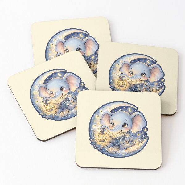 Item preview, Moonlight Stories Baby Elephant Dreamscape designed and sold by MythicCotton.