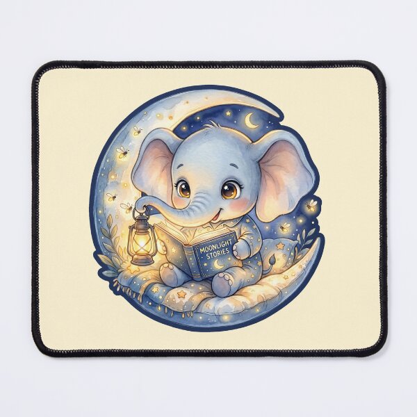 Item preview, Moonlight Stories Baby Elephant Dreamscape designed and sold by MythicCotton.