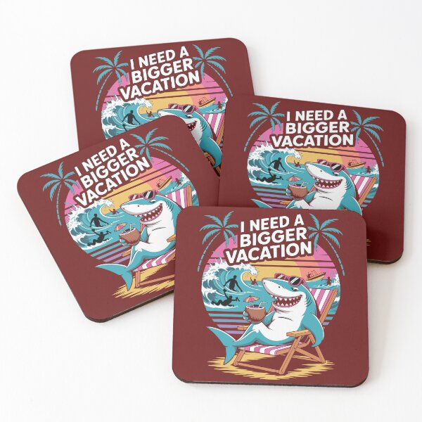 Item preview, I need a vacation from my vacation. Funny retro shark t-shirt. designed and sold by Mahilis.