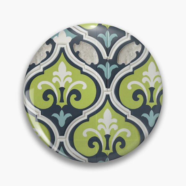 Item preview, Lime Green and Blue Abstract Retro Tile designed and sold by Piotrek0001.