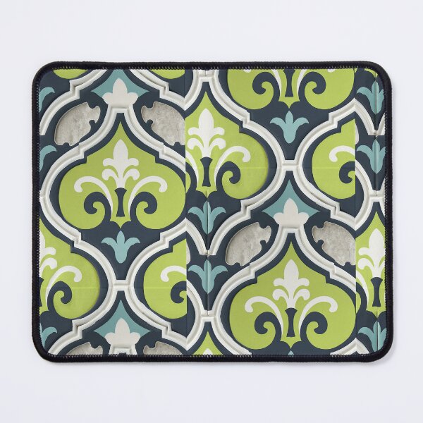 Item preview, Lime Green and Blue Abstract Retro Tile designed and sold by Piotrek0001.