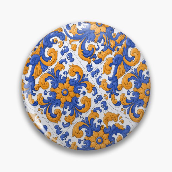 Item preview, Vibrant Orange and Blue Mediterranean Mosaic designed and sold by Piotrek0001.