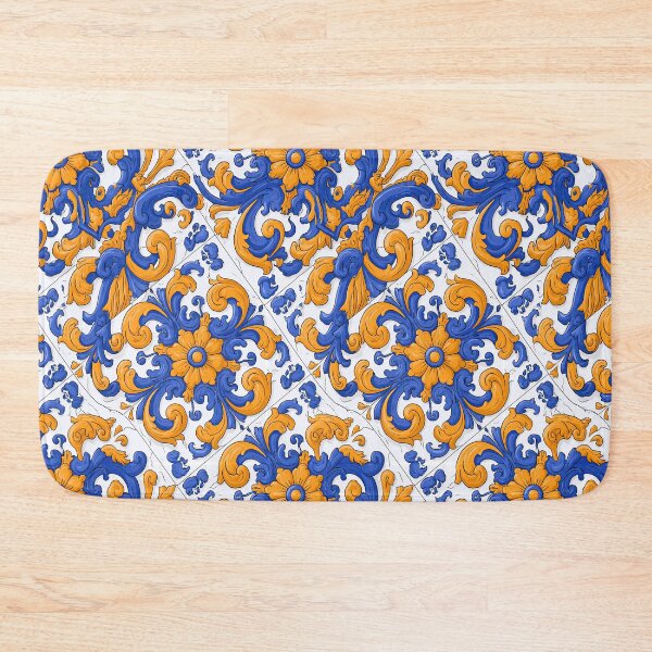 Item preview, Vibrant Orange and Blue Mediterranean Mosaic designed and sold by Piotrek0001.