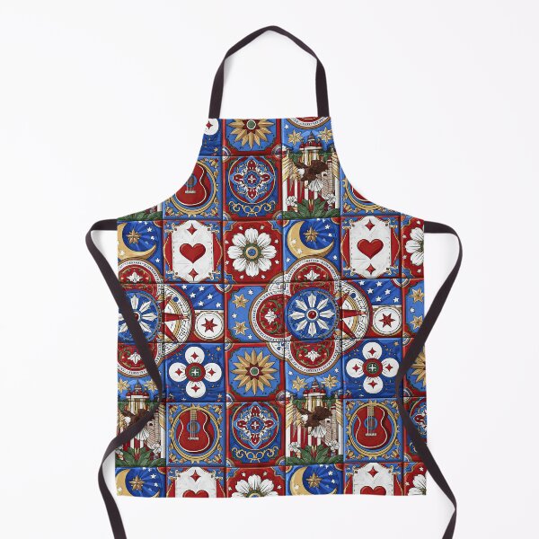 Item preview, Vintage Red and Blue Patchwork Tile Pattern designed and sold by Piotrek0001.