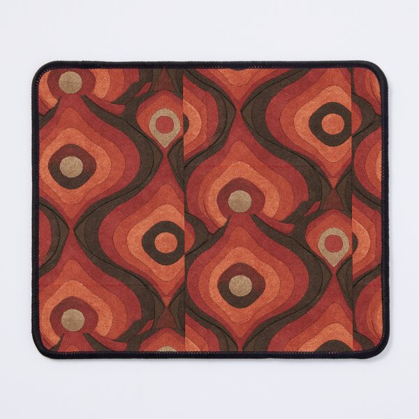 Item preview, Retro 70s Orange and Brown Curvy Wallpaper designed and sold by Piotrek0001.