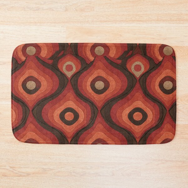 Item preview, Retro 70s Orange and Brown Curvy Wallpaper designed and sold by Piotrek0001.