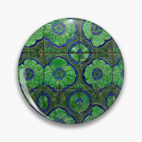 Item preview, Rich Emerald Green Floral Ceramic Tile Texture designed and sold by Piotrek0001.