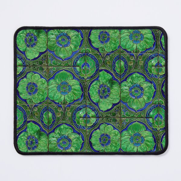Item preview, Rich Emerald Green Floral Ceramic Tile Texture designed and sold by Piotrek0001.