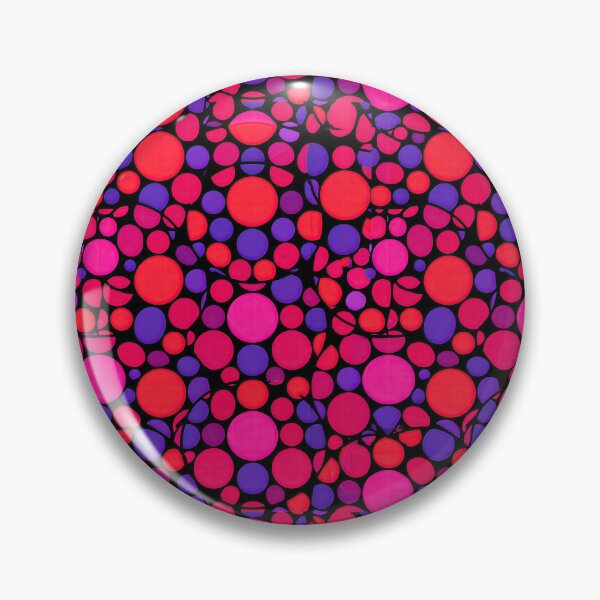 Item preview, Mosaico geométrico de círculos rosa neón y rojo designed and sold by Piotrek0001.