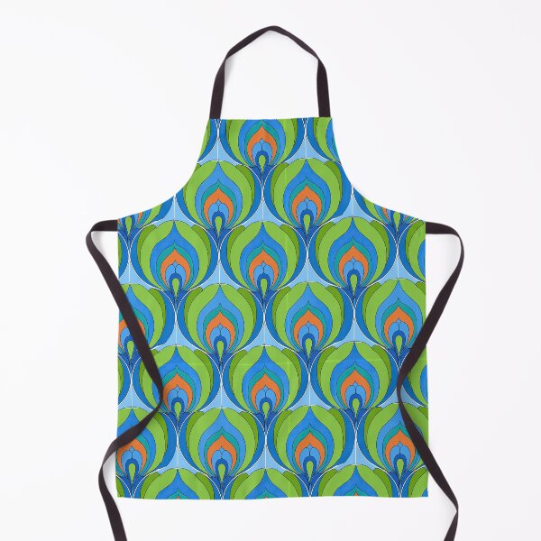 Item preview, Retro Blue and Green Peacock Feather Pattern designed and sold by Piotrek0001.