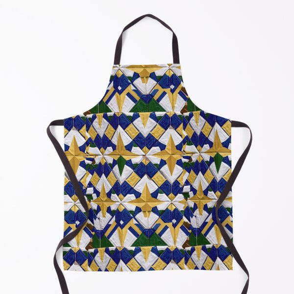 Item preview, Blue Yellow and White Star Geometric Tile designed and sold by Piotrek0001.