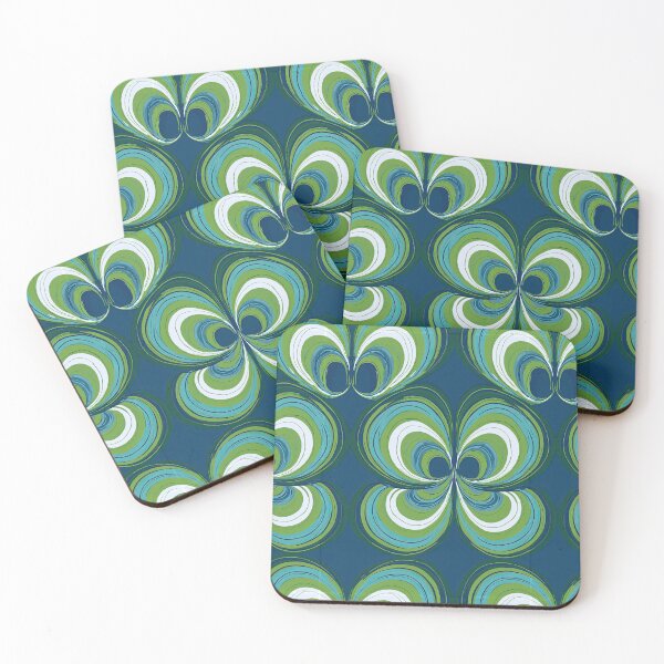 Item preview, Teal and Green Vintage 70s Wallpaper Pattern designed and sold by Piotrek0001.