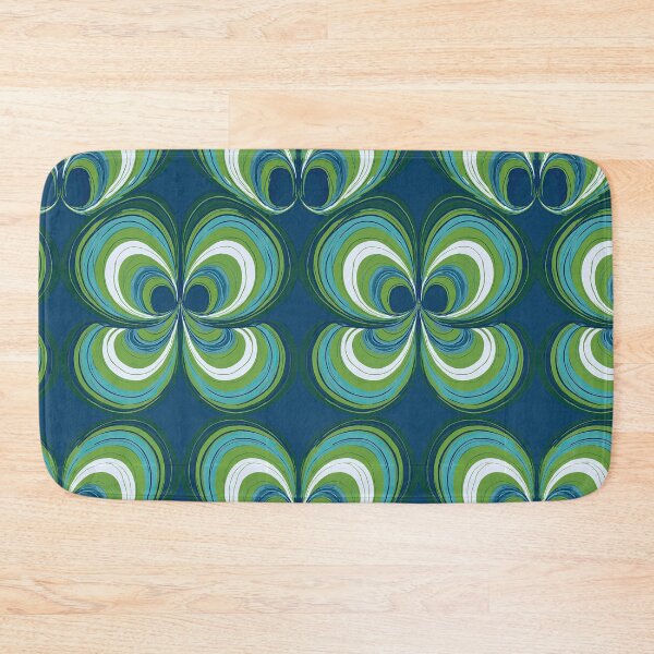 Item preview, Teal and Green Vintage 70s Wallpaper Pattern designed and sold by Piotrek0001.