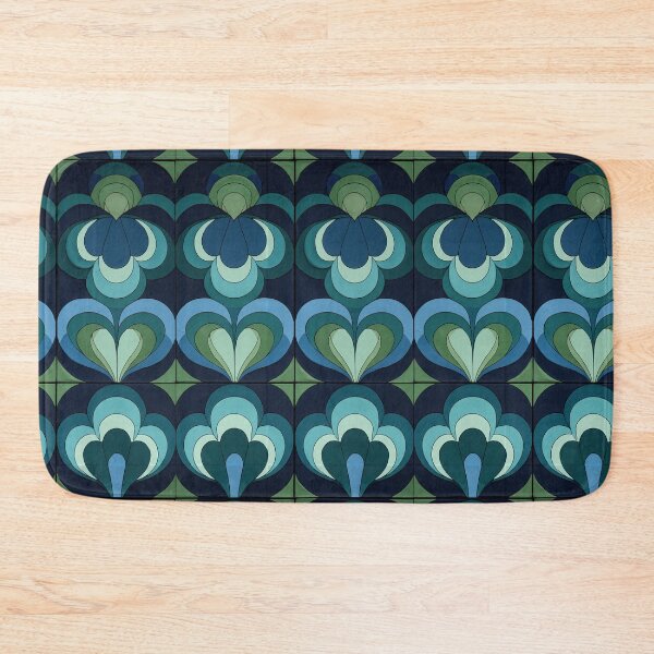 Item preview, Dark Blue and Teal Retro Wavy Ceramic Tile designed and sold by Piotrek0001.
