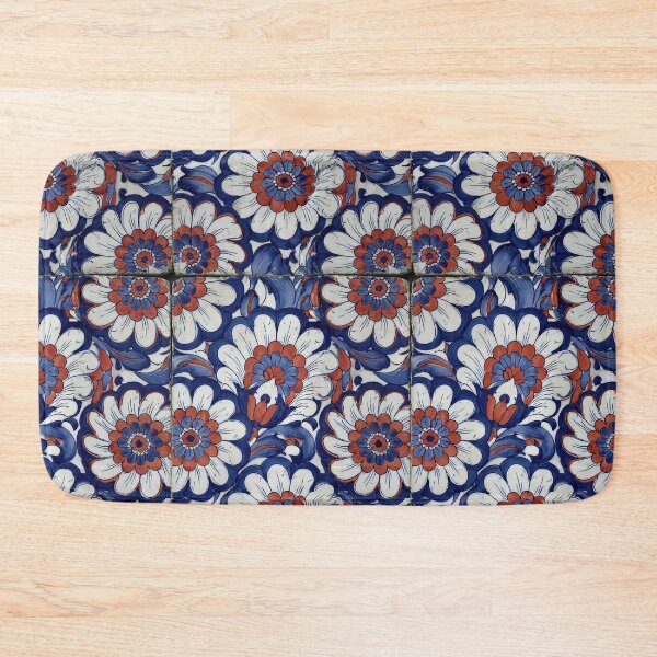 Item preview, Red White and Blue Ornate Floral Mosaic designed and sold by Piotrek0001.
