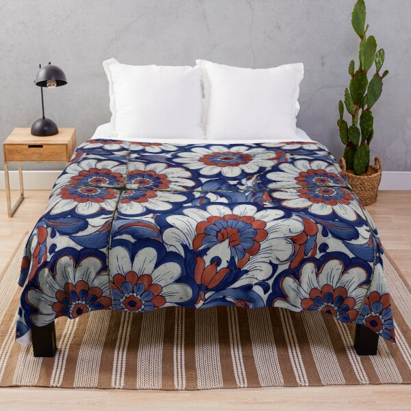 Item preview, Red White and Blue Ornate Floral Mosaic designed and sold by Piotrek0001.
