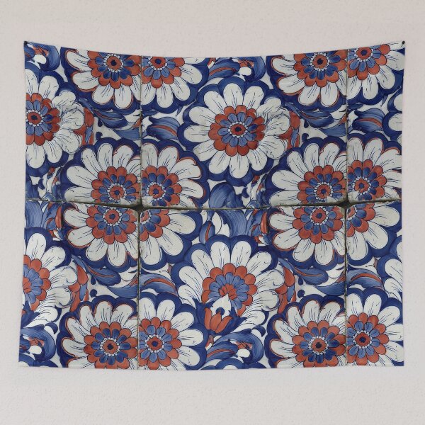 Item preview, Red White and Blue Ornate Floral Mosaic designed and sold by Piotrek0001.