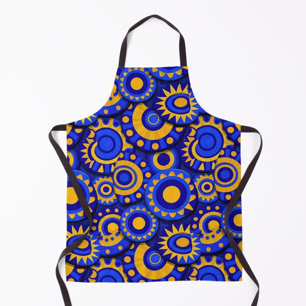 Item preview, Bold Blue and Yellow Concentric Circles Tile designed and sold by Piotrek0001.