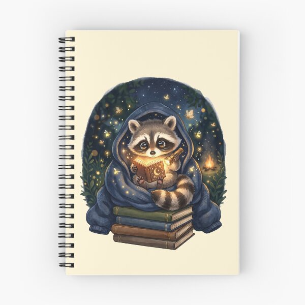 Item preview, Midnight Raccoon Reading Adventure designed and sold by MythicCotton.