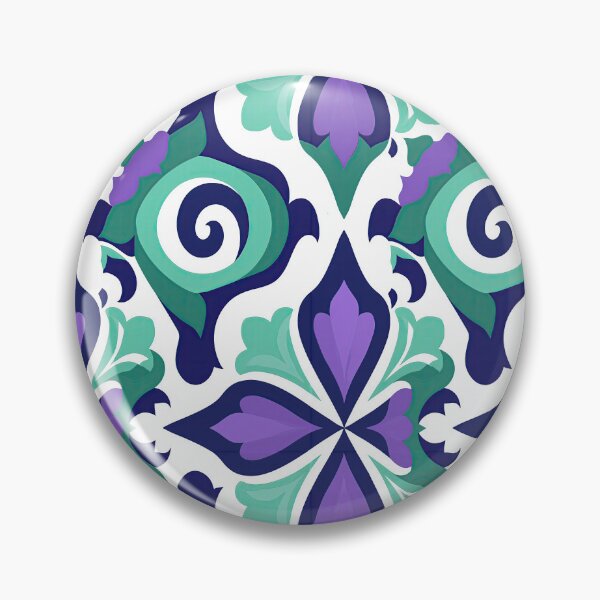 Item preview, Purple and Teal Abstract Geometric Retro Tile designed and sold by Piotrek0001.