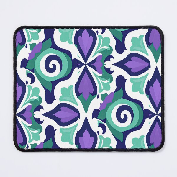Item preview, Purple and Teal Abstract Geometric Retro Tile designed and sold by Piotrek0001.