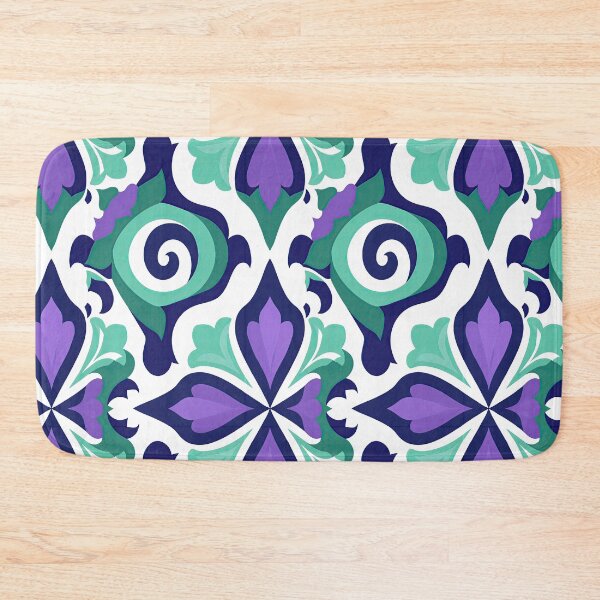 Item preview, Purple and Teal Abstract Geometric Retro Tile designed and sold by Piotrek0001.