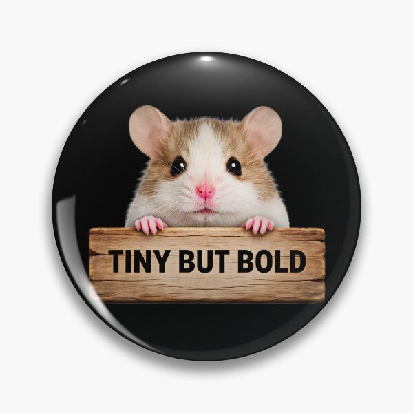Item preview, Tiny But Bold Cute Hamster Wood Sign designed and sold by EimSol.