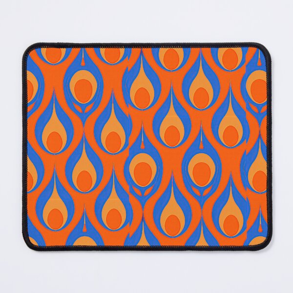 Item preview, Vibrant Orange and Blue Retro Drop Pattern designed and sold by Piotrek0001.
