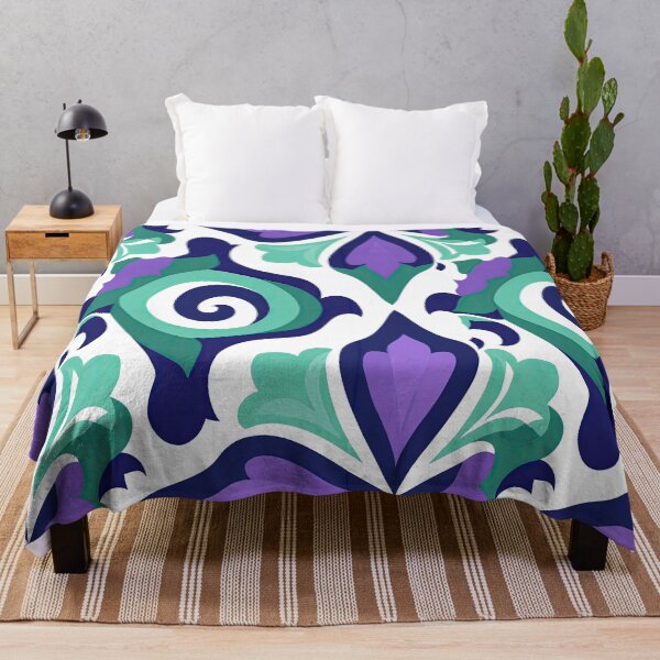 Item preview, Purple and Teal Abstract Geometric Retro Tile designed and sold by Piotrek0001.