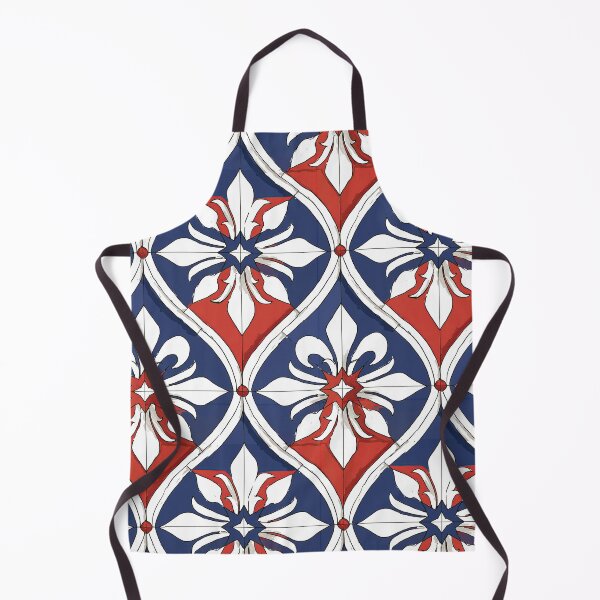 Item preview, Red White and Blue Classic Floral Azulejo designed and sold by Piotrek0001.