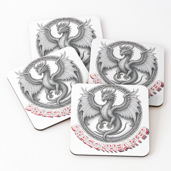 Item preview, Dragonhearted Ancient Heraldic Dragon Etching designed and sold by DarkOriginArts.