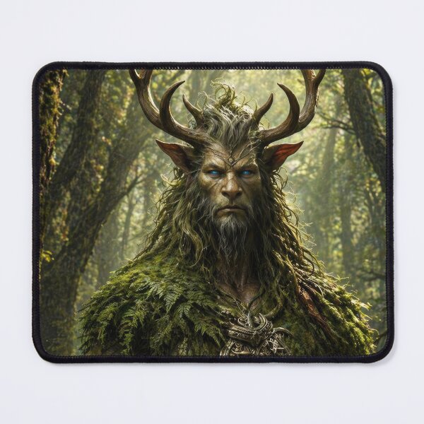 Item preview, Ancient Forest Guardian with Antlers | Mystical Woodland Fantasy Art designed and sold by DrakariArt.