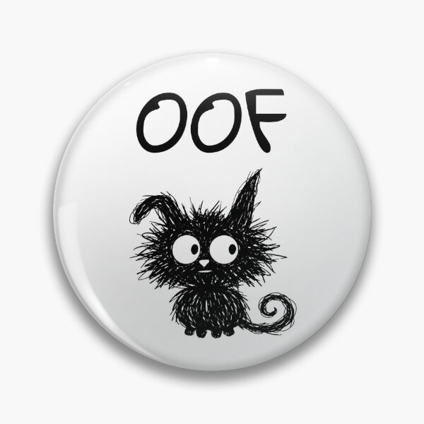 Item preview, Funny Black Cat – Oof Mood | Doodle Cat Meme designed and sold by moodiecatshop.