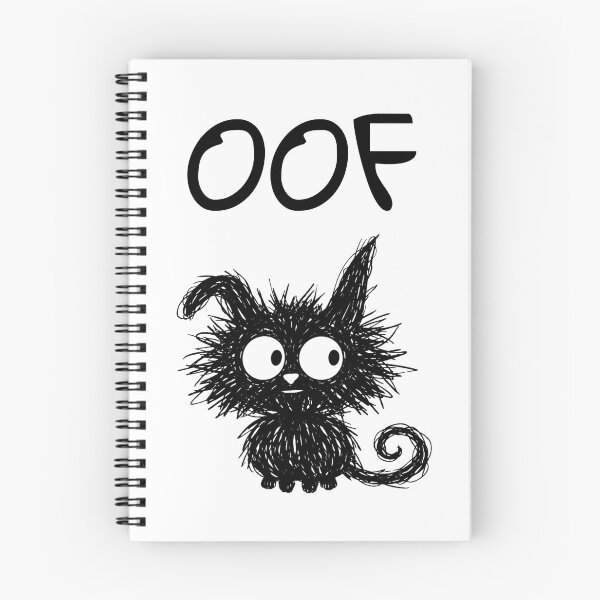Item preview, Funny Black Cat – Oof Mood | Doodle Cat Meme designed and sold by moodiecatshop.