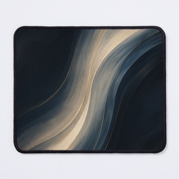 Item preview, Midnight Arc Flow – Navy Ivory Abstract designed and sold by Ombrya.
