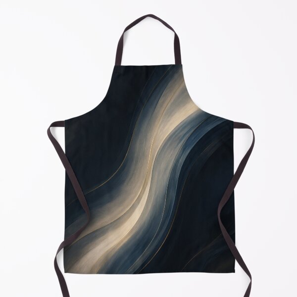 Item preview, Midnight Arc Flow – Navy Ivory Abstract designed and sold by Ombrya.