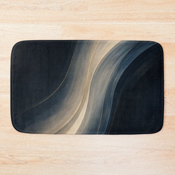 Item preview, Midnight Arc Flow – Navy Ivory Abstract designed and sold by Ombrya.