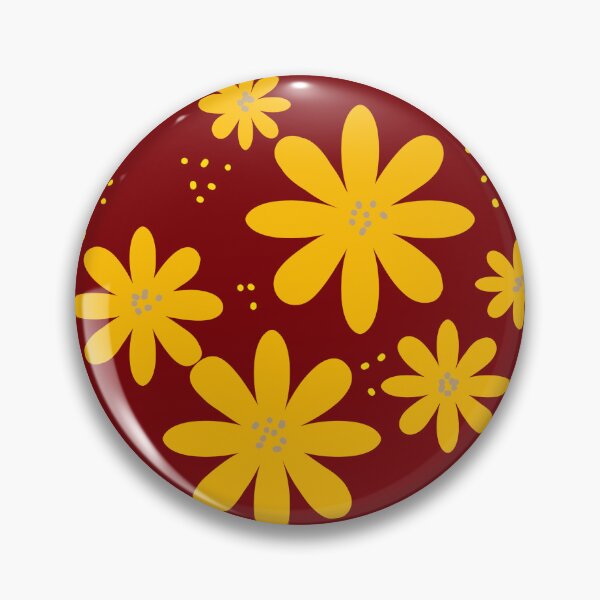 Item preview, Golden flowers on a burgundy red background designed and sold by vanessa.kreativdesign.