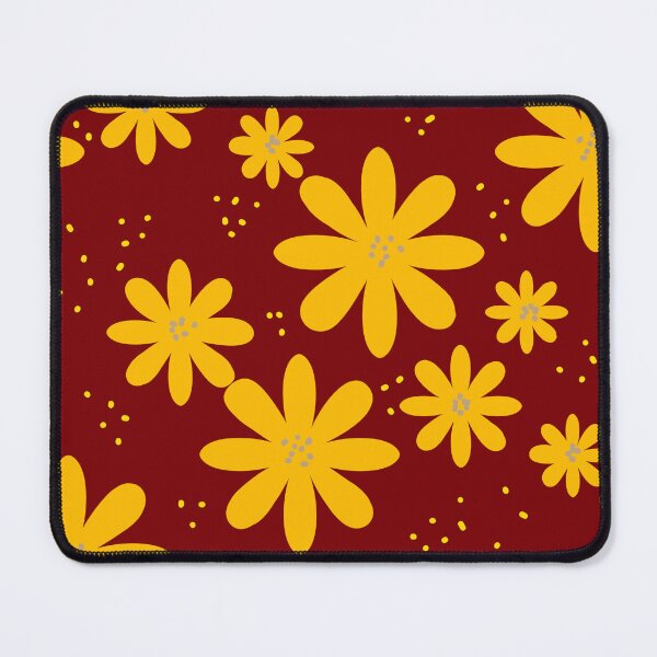 Item preview, Golden flowers on a burgundy red background designed and sold by vanessa.kreativdesign.