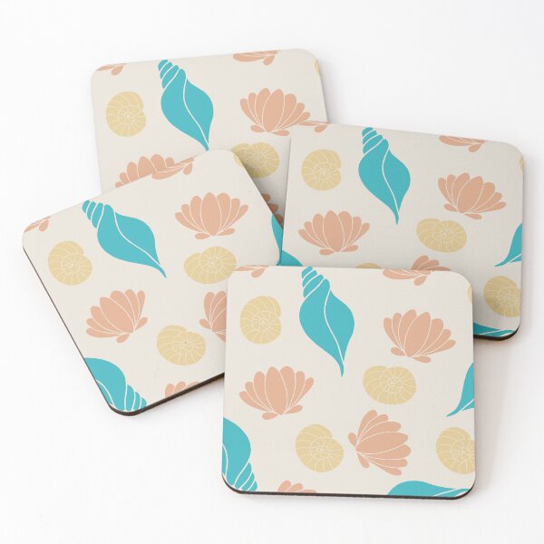 Item preview, Seashells Seamless Repeat Pattern Coastal Shells Design designed and sold by Claire_Brown.