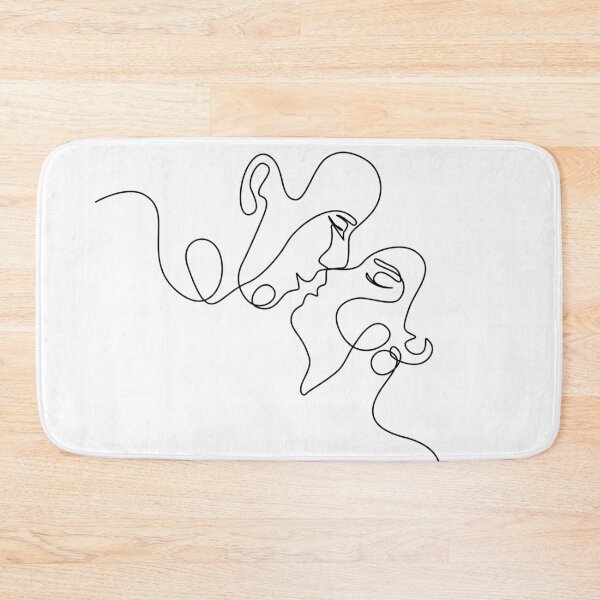 Item preview, Minimalist One Line Art Romantic Couple designed and sold by Achini Madhushika.