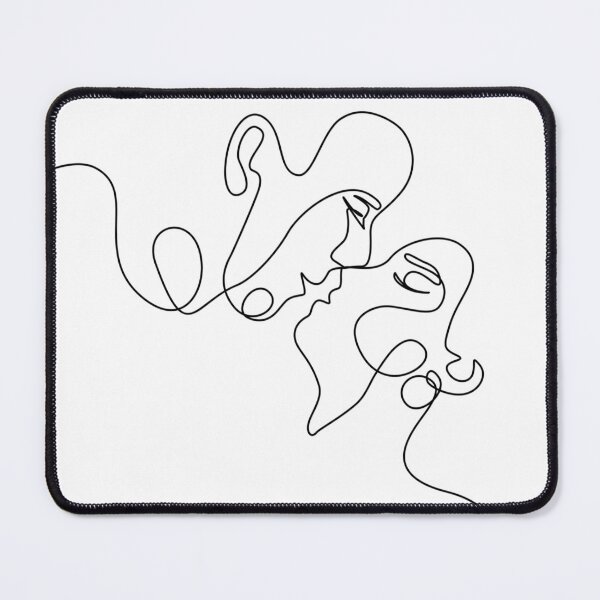 Item preview, Minimalist One Line Art Romantic Couple designed and sold by PixiePop Art.