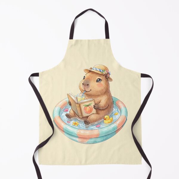 Item preview, Relaxing Capybara Poolside Reading designed and sold by MythicCotton.