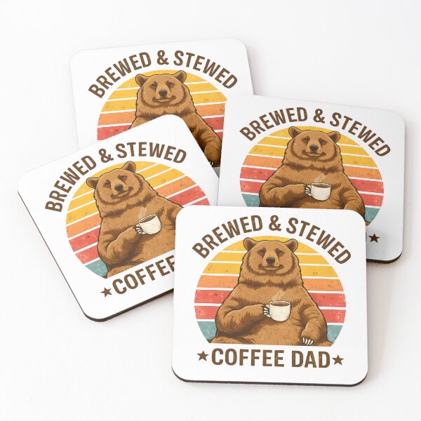 Item preview, Brewed And Stewed Vintage Bear Drinking Morning Espresso designed and sold by wingoo22.